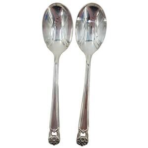 Rogers Brothers Silver Plate Eternally Yours Coquette 2 Sugar‎ Spoons